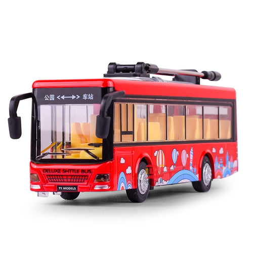 Bus Alloy Diecast Car Model With Pull Back